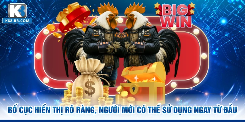 Bố cục hiển thị rõ ràng, người mới có thể sử dụng ngay từ đầu